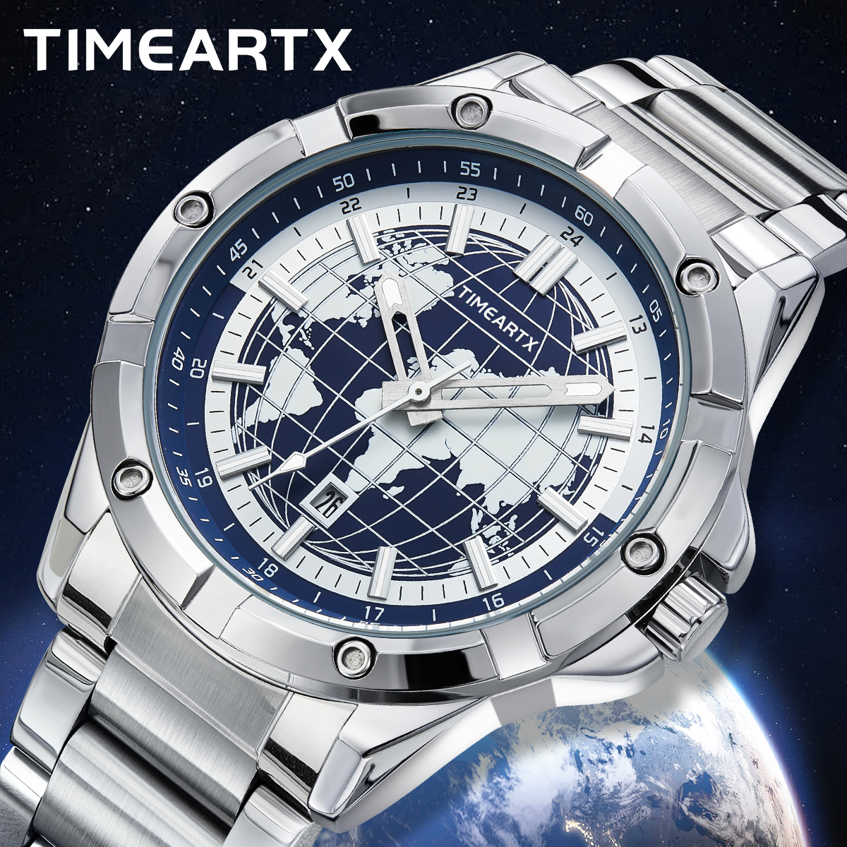 TIMEARTX Brand Man Watch Earth - Smartwatch Branded Watches For Men ulasan dan harga