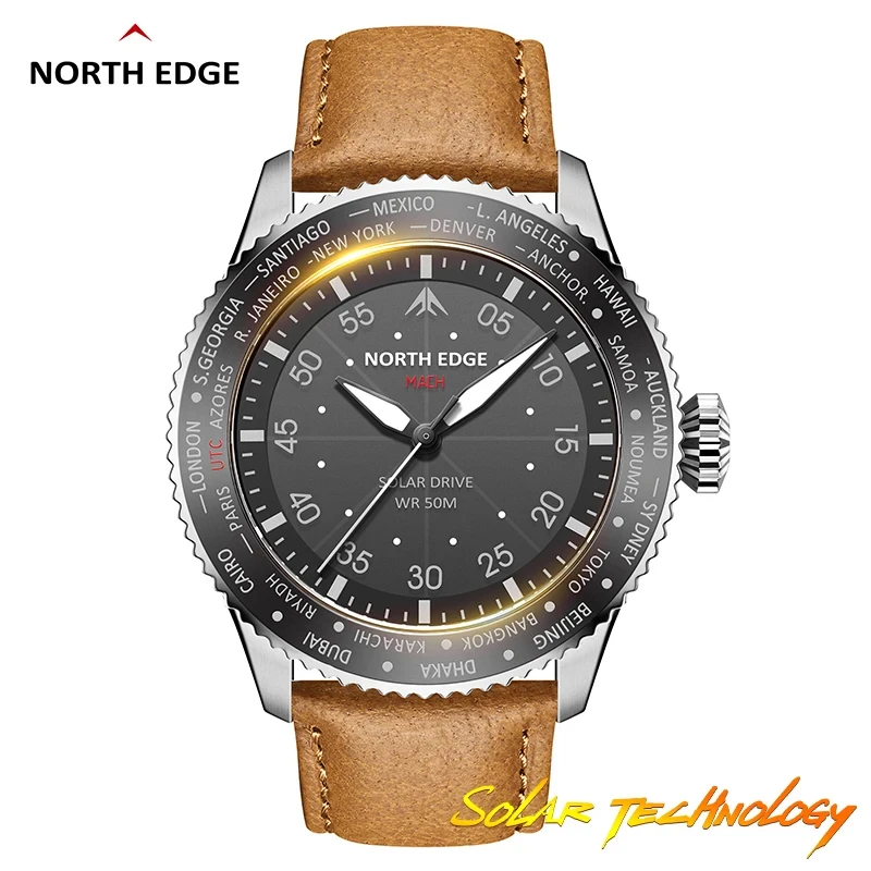 NORTH EDGE MACH Solar Power Qu - Solar Powered Watch ulasan dan harga