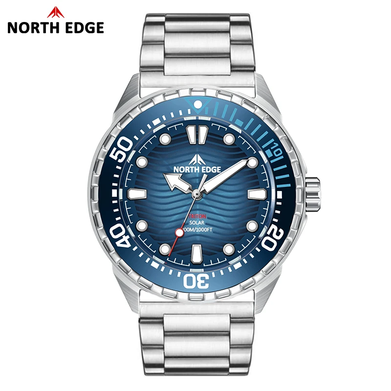 2026 New NORTH EDGE TRITON Sol - Solar Powered Watch ulasan dan harga