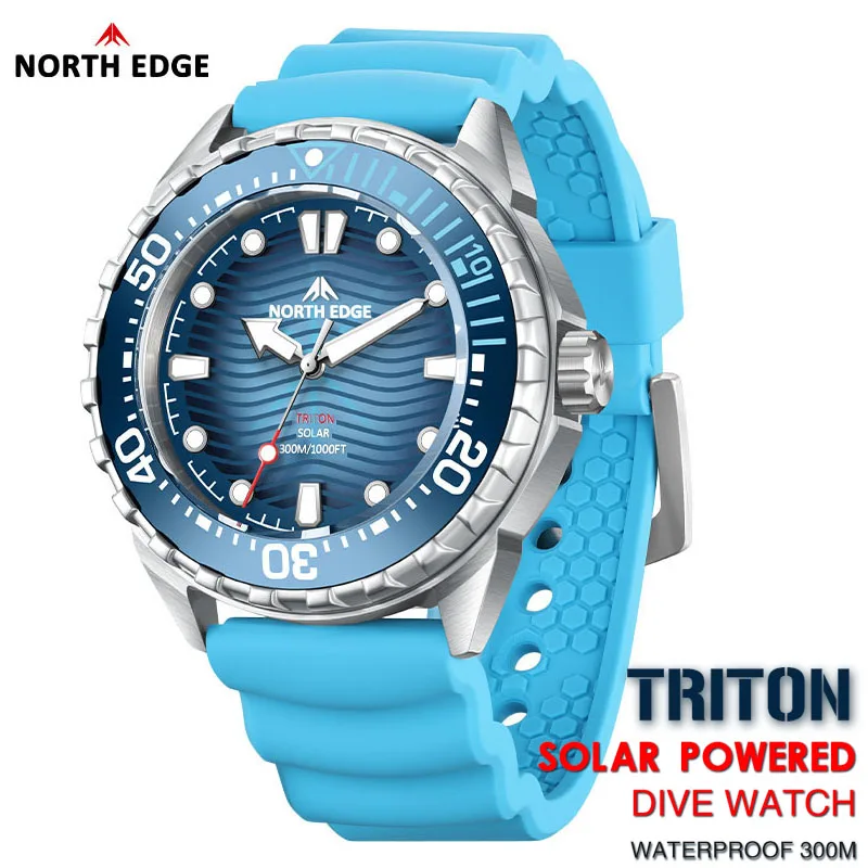 2026 New NORTH EDGE TRITON Sol - Solar Powered Watch ulasan dan harga