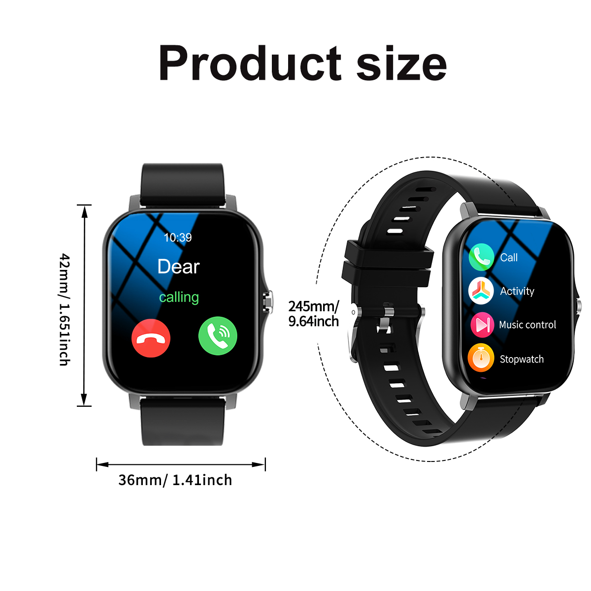 Smart watch, call, message rem - Smartwatch Iphone Watch For Men ulasan dan harga