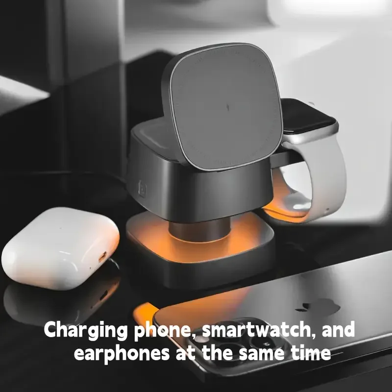 Magnetic 3 in 1 Wireless Charg - Watch 7 Smartwatch Iphone ulasan dan harga