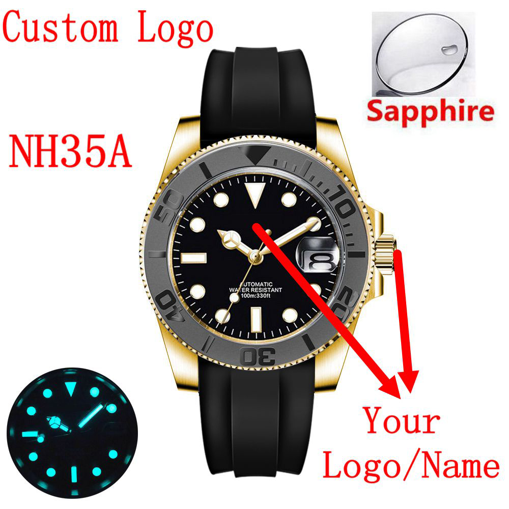 Custom logo 40mLuxury NH35/ Mi - Luxury Ceramic Watch ulasan dan harga