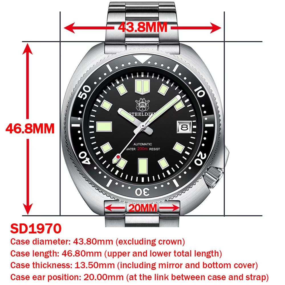 Steeldive SD1970 White Date Ba - Diesel Watches Smartwatch ulasan dan harga