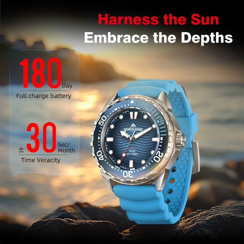 NORTH EDGE 2025 New TRITON Sol - Solar Powered Watch ulasan dan harga