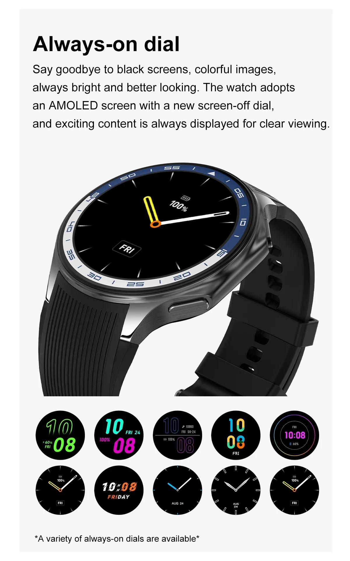 1.43 inch Big Screen Men Women - Smartwatch Iphone Watch For Men ulasan dan harga