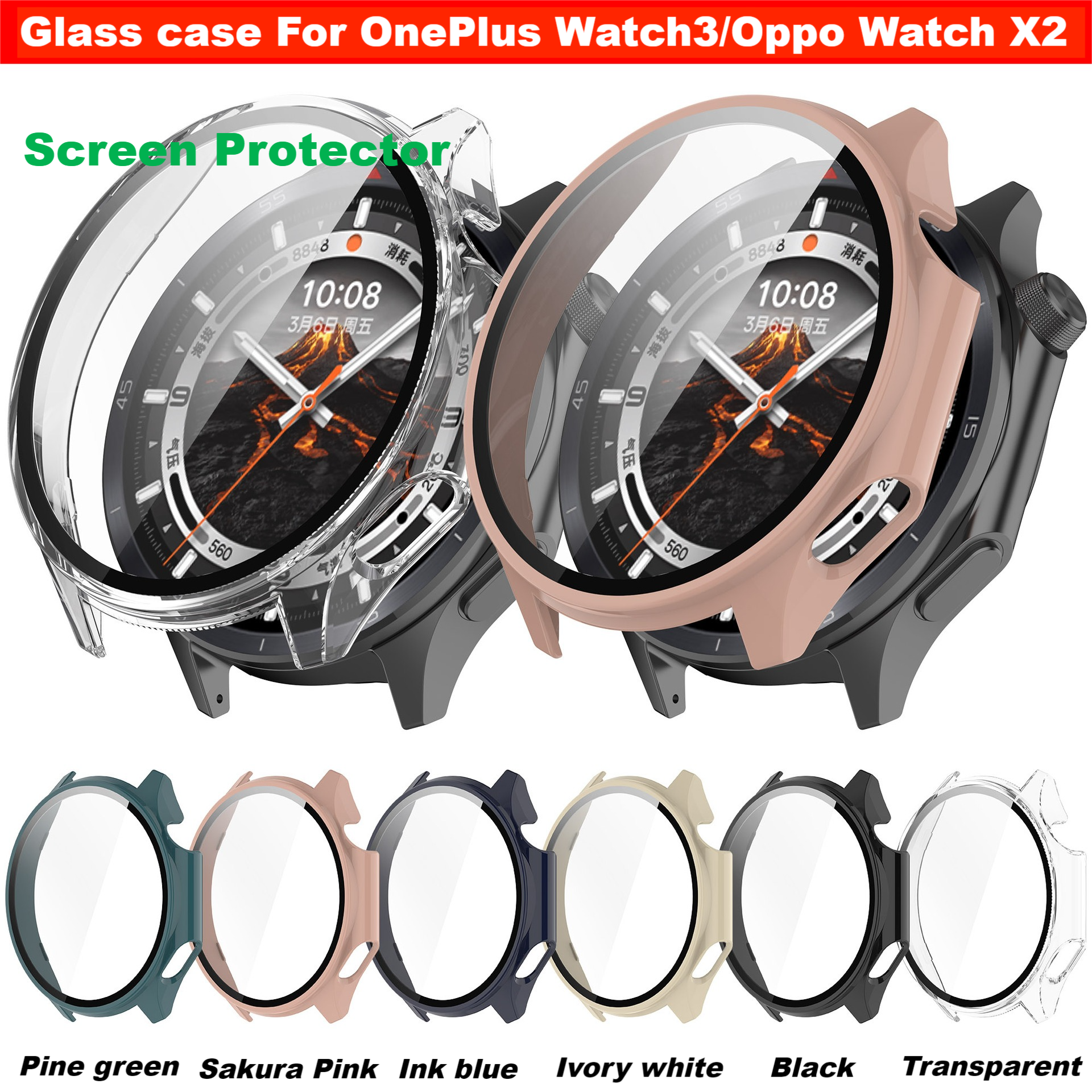 Tempered Glass Case For OnePlu - Smartwatch Oneplus Watches ulasan dan harga