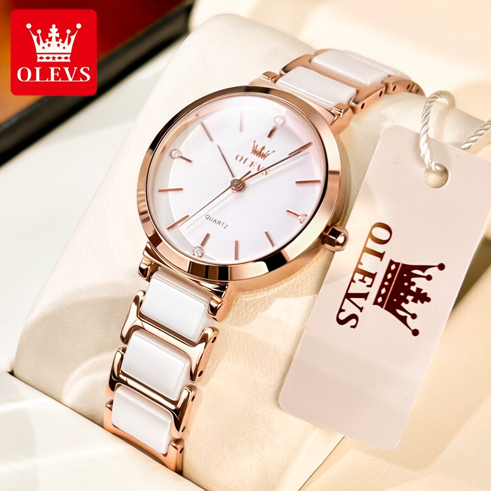 OLEVS Fashion Women Watches Re - Luxury Ceramic Watch ulasan dan harga