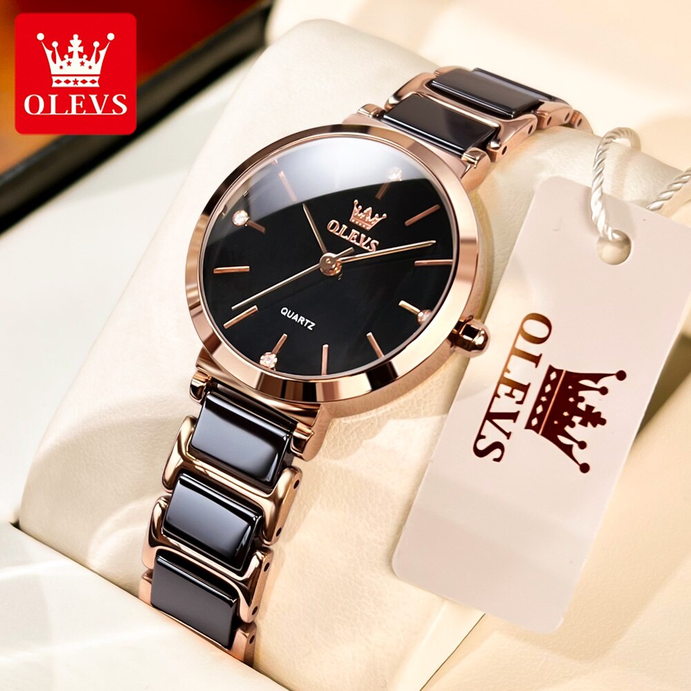 OLEVS Fashion Women Watches Re - Luxury Ceramic Watch ulasan dan harga